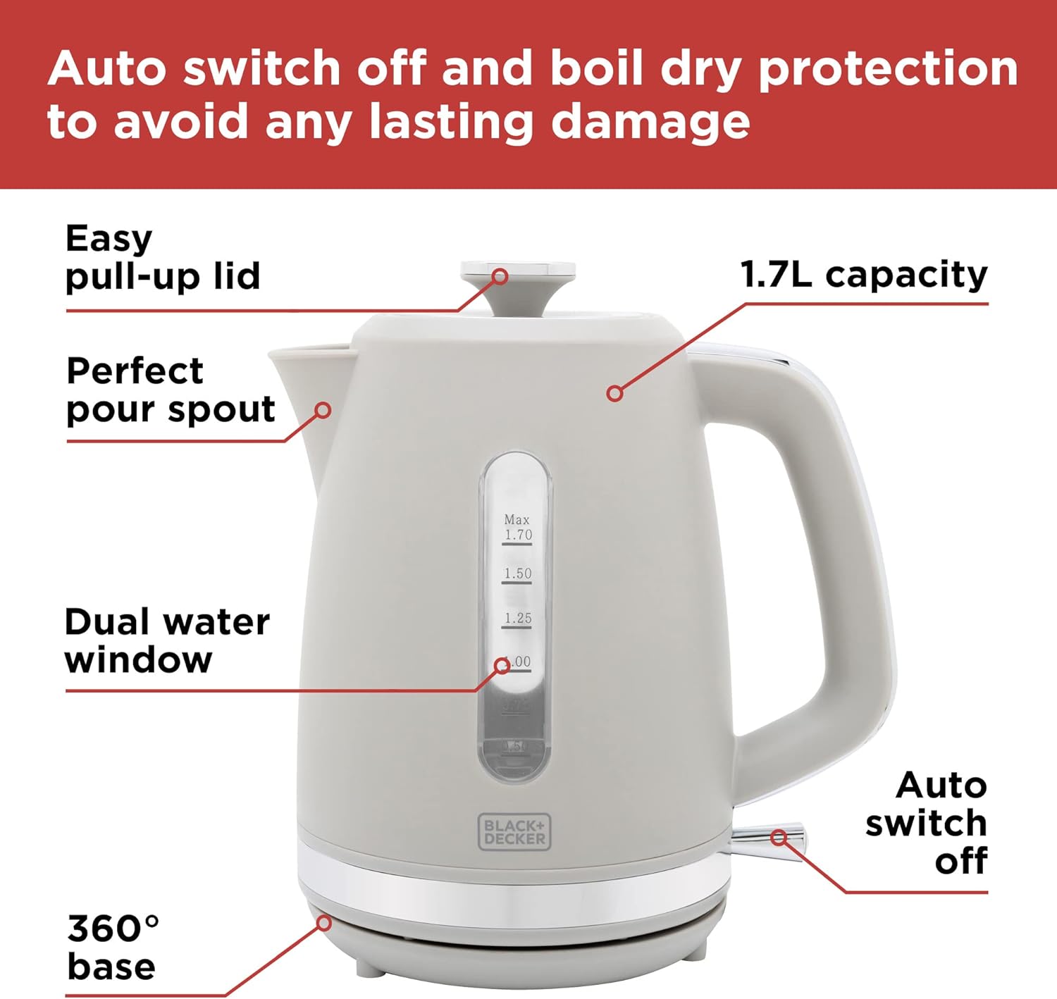 Hervidor Black & Decker de 1,7 l - BXKE1007